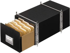 BANKERS BOX - 1 Compartment, 12 Inch Wide x 24 Inch Deep x 10 Inch High, File Storage Box - Steel Frame, Black - Industrial Tool & Supply