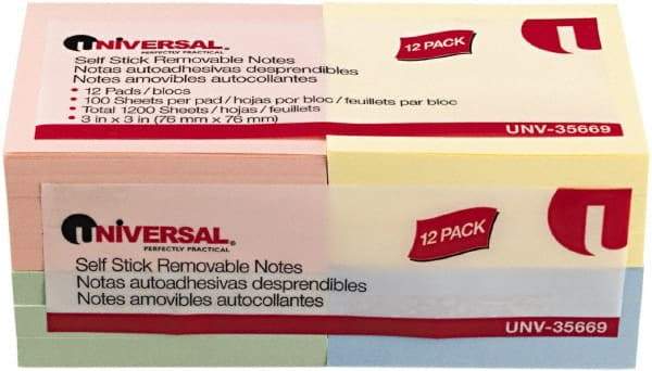 UNIVERSAL - Self-Stick Note & Page Flag Dispensers Size: 3" x 3" - Industrial Tool & Supply