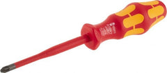 Wera - #2, 8-1/2" OAL, Insulated Phillips Screwdriver - Industrial Tool & Supply