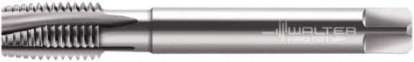 Walter-Prototyp - M10x1.25 Metric Fine, 3 Flute, Bright Finish, Powdered Metal Spiral Point Tap - Plug Chamfer, Right Hand Thread, 100mm OAL, 20mm Thread Length, 7mm Shank Diam, 6HX Class of Fit, Series 212661 - Exact Industrial Supply