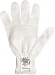 MCR Safety - Size L (9), ANSI Cut Lvl 4, PVC Coated Kevlar Cut Resistant Gloves - 10" Long, Palm & Fingers Coated, Knit Wrist, White, Paired - Industrial Tool & Supply