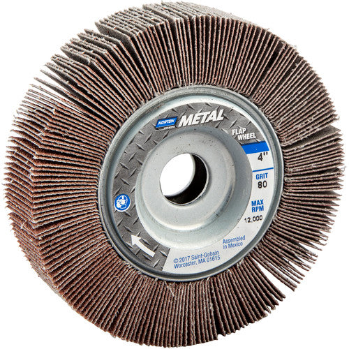 4″ × 1″ × 5/8″ Metalite R265 Flap Wheel 80 Grit Aluminum Oxide - Industrial Tool & Supply