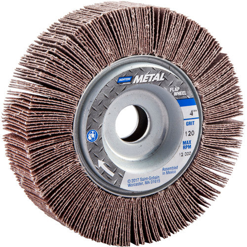 4″ × 1″ × 5/8″ Metalite R265 Flap Wheel 120 Grit Aluminum Oxide - Industrial Tool & Supply