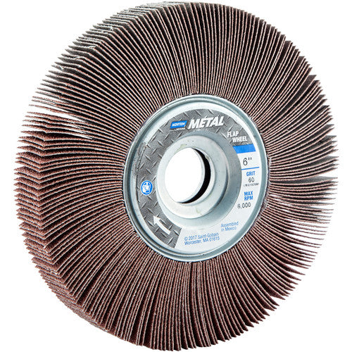 6″ × 1″ × 1″ Metalite R265 Flap Wheel 60 Grit Aluminum Oxide - Industrial Tool & Supply