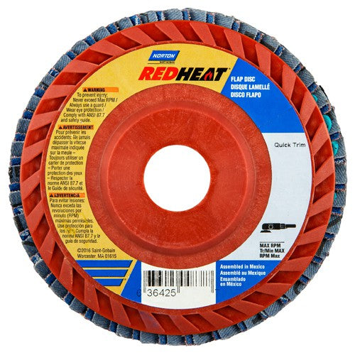‎4-1/2″ × 1/4″ × 7/8″ Twinstar Flap Disc Type 27 Flat 36 Grit - Industrial Tool & Supply