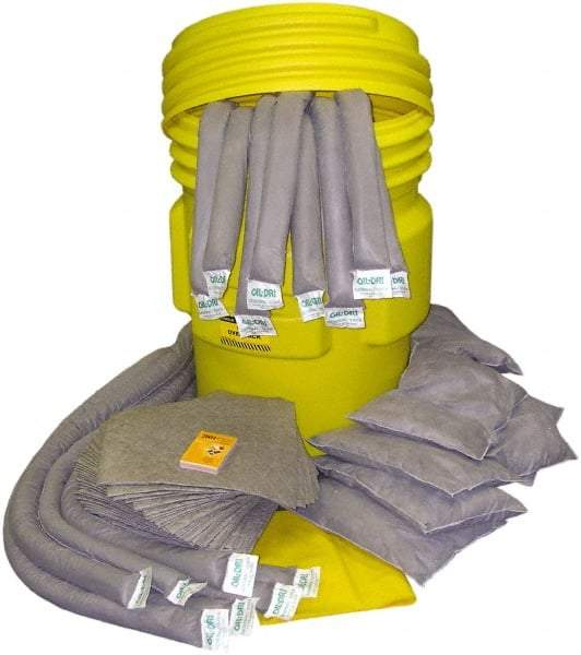 Oil-Dri - 95 Gal Capacity Universal Spill Kit - 95 Gal Plastic Overpack Container - Industrial Tool & Supply
