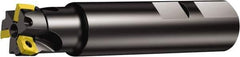 Sandvik Coromant - 1-1/2" Cut Diam, 5.5mm Max Depth of Cut, 1-1/4" Shank Diam, 4" OAL, Indexable Square Shoulder End Mill - 490R-08T308M-PL Inserts, Weldon Shank, 90° Lead Angle, Through Coolant, Series CoroMill 490 - Industrial Tool & Supply