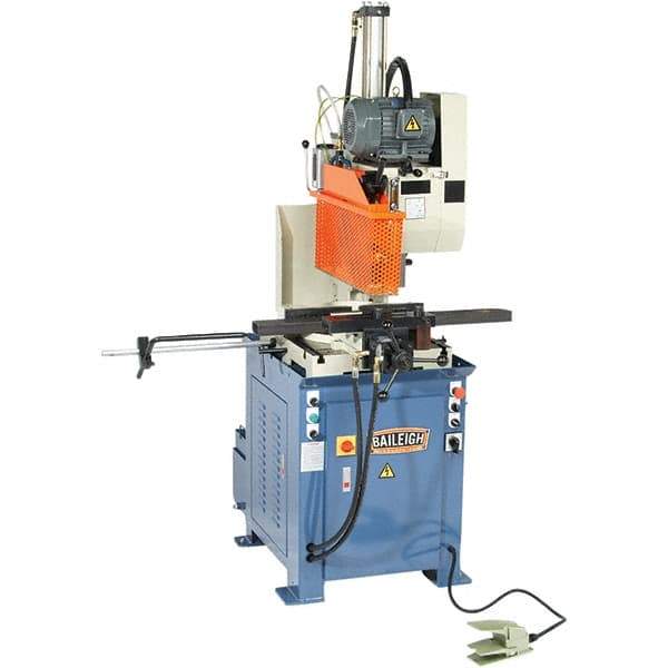 Baileigh - 4 Cutting Speeds, 17" Blade Diam, Cold Saw - 35 & 120 RPM Blade Speed, Floor Machine, 3 Phase, Compatible with Ferrous Material - Industrial Tool & Supply