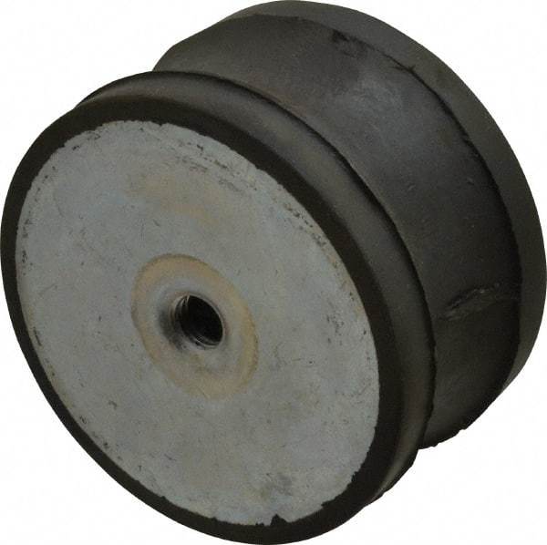 Value Collection - 800 Kg Capacity, M12x1.75 Standard Deflection Vibration Isolator - 3-9/16" Diam, 50mm High - Industrial Tool & Supply