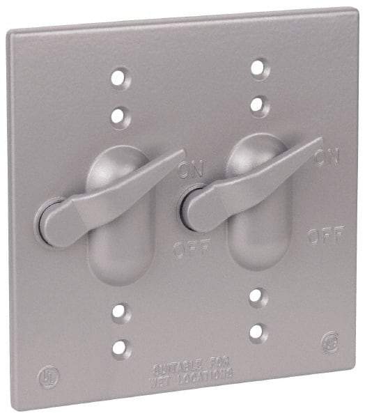 Thomas & Betts - Electrical Outlet Box Aluminum Switch Cover - Includes Gasket & Screw - Industrial Tool & Supply