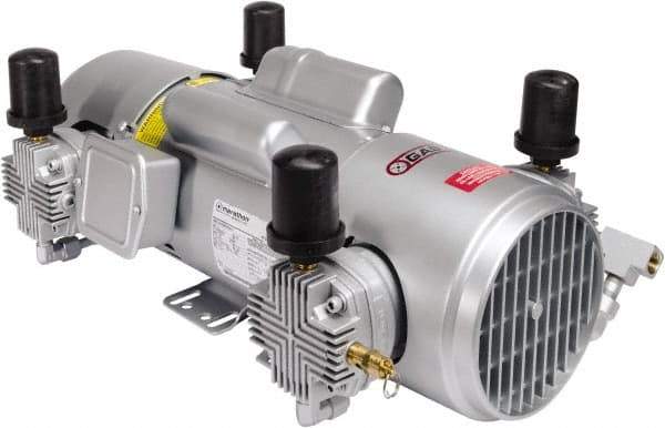 Gast - 2 hp, 11 CFM, 100 Max psi Piston Compressor Pump - 220 to 440/380 to 440 & 230/460 Volt, 21.58" Long x 12.36" Wide x 8.35" High - Industrial Tool & Supply