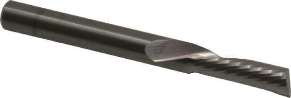 Onsrud - 1/4" Cutting Diam x 3/4" Length of Cut, 1 Flute, Downcut Spiral Router Bit - Uncoated, Right Hand Cut, Solid Carbide, 2-1/2" OAL x 1/4" Shank Diam, Single Edge, 22° Helix Angle - Industrial Tool & Supply