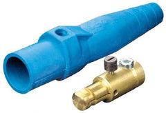 Leviton - 3R NEMA Rated, 600 Volt, 400 Amp, 1/0 to 4/0 AWG, Cam, Single Set Screw, Male Single Pole Plug and Connector - 7.01 Inch Long, Green - Industrial Tool & Supply