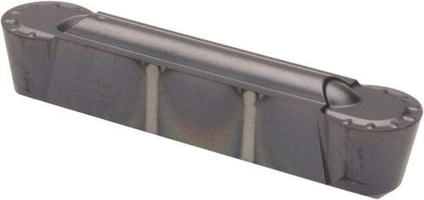 Kennametal - 250R GMN Grade KC5010, 6.35mm Cutting Width Carbide Grooving Insert - 5.2mm Max Depth of Cut, Neutral, 1/8" Corner Radius, TiAlN Finish - Industrial Tool & Supply