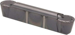 Kennametal - 250R GMN Grade KC5010, 6.35mm Cutting Width Carbide Grooving Insert - 5.2mm Max Depth of Cut, Neutral, 1/8" Corner Radius, TiAlN Finish - Industrial Tool & Supply