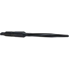 Cleveland - 7/16" Reamer Diam, 0.266" Small End Diam, 2MT Morse Taper Shank, 4-3/8" Flute, Bridge Reamer - Industrial Tool & Supply