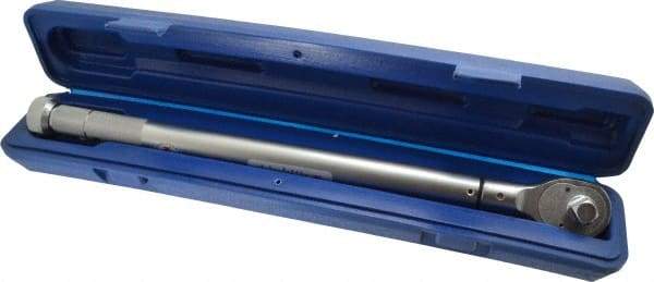 Value Collection - 1/2" Drive Micrometer Type Ratchet Head Torque Wrench - 20 Ft/Lb to 80 Ft/Lb Torque, 16" OAL, 0.6 Ft/Lb Graduation - Industrial Tool & Supply