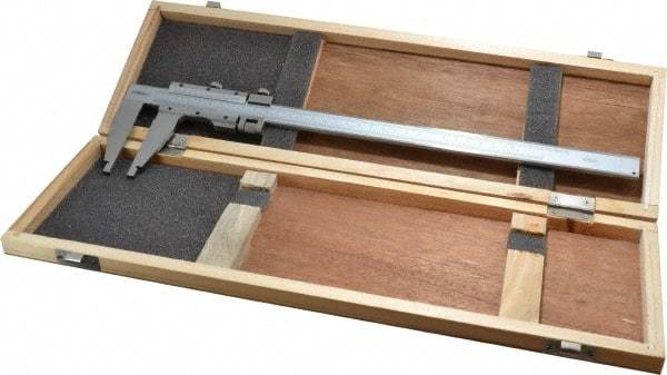 Fowler - 0 to 12" Stainless Steel Vernier Caliper - 0.02mm Graduation, 3" Jaw Depth, 0.002" Accuracy, Includes Inside Diameter, Outside Diameter - Industrial Tool & Supply