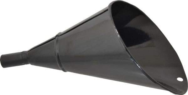 Value Collection - 2 Qt Capacity Steel Funnel - 1" Tip OD, 4" Straight Spout, Black - Industrial Tool & Supply