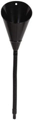 Value Collection - 2 Qt Capacity Steel Funnel - 1/2" Tip OD, 17" Flexible Spout, Black - Industrial Tool & Supply