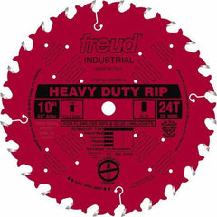 Freud - 10" Diam, 5/8" Arbor Hole Diam, 24 Tooth Wet & Dry Cut Saw Blade - Carbide-Tipped, Standard Round Arbor - Industrial Tool & Supply