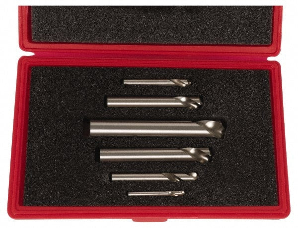 Cleveland - 6 Piece 90° 1/4 to 1" Spotting Drill Set - Industrial Tool & Supply
