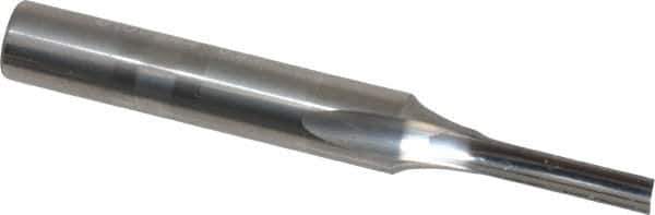 Onsrud - 1/8" Diam, 1/4" Shank Diam, 1/2" Length of Cut, 1 Flute Single Edge Straight Router Bit - 2" Overall Length, Left Hand Cut, Solid Carbide - Industrial Tool & Supply