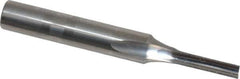 Onsrud - 1/8" Diam, 1/4" Shank Diam, 1/2" Length of Cut, 1 Flute Single Edge Straight Router Bit - 2" Overall Length, Left Hand Cut, Solid Carbide - Industrial Tool & Supply