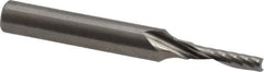 Onsrud - 1/8" Cutting Diam x 1/2" Length of Cut, 1 Flute, Upcut Spiral Router Bit - Uncoated, Right Hand Cut, Solid Carbide, 2" OAL x 1/4" Shank Diam, Single Edge, 21° Helix Angle - Industrial Tool & Supply
