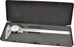 Fowler - 0" to 8" Range, 0.001" Graduation, 0.1" per Revolution, Dial Caliper - White Face, 2" Jaw Length - Industrial Tool & Supply