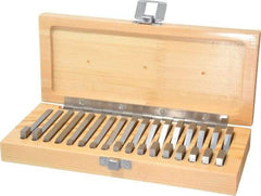 TESA Brown & Sharpe - 0.25 to 45° Angle, 3 Inch Long, Angle Block Set - 50-55 Rc Hardness, 17 Pieces - Industrial Tool & Supply