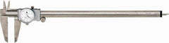 TESA Brown & Sharpe - 0" to 12" Range, 0.001" Graduation, 0.1" per Revolution, Dial Caliper - White Face, 2.5" Jaw Length - Industrial Tool & Supply