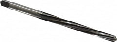 Cleveland - #4 Pin, 0.2604" Diam, 0.2071" Small End, 17/64" Diam Straight Shank, 2-9/16" Flute, Taper Pin Reamer - Industrial Tool & Supply