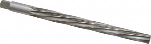 Cleveland - #9 Pin, 0.6066" Diam, 0.4805" Small End, 9/16" Diam Straight Shank, 6-1/16" Flute, Taper Pin Reamer - Industrial Tool & Supply