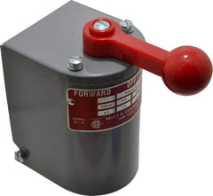 Made in USA - 1 Phase, 230 VAC/VDC Input Volt, Maintained (MA), Enclosed Drum Switch - 4 Inch Wide x 2-1/2 Inch Deep x 4-1/2 Inch High, CSA Certified, UL Listed - Industrial Tool & Supply