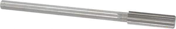 Cleveland - 19/32" High Speed Steel 8 Flute Chucking Reamer - Straight Flute, Straight Shank, 2" Flute Length, 8" OAL - Industrial Tool & Supply