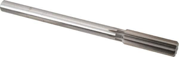 Cleveland - 25/32" High Speed Steel 8 Flute Chucking Reamer - Straight Flute, Straight Shank, 2-1/2" Flute Length, 9-1/2" OAL - Industrial Tool & Supply