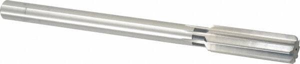 Cleveland - 27/32" High Speed Steel 8 Flute Chucking Reamer - Straight Flute, Straight Shank, 2-1/2" Flute Length, 9-1/2" OAL - Industrial Tool & Supply