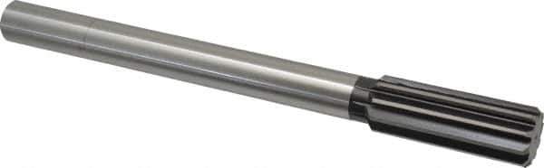 Cleveland - 1-1/8" High Speed Steel 10 Flute Chucking Reamer - Straight Flute, Straight Shank, 2-7/8" Flute Length, 11" OAL - Industrial Tool & Supply