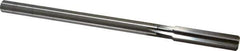 Cleveland - 0.4385" High Speed Steel 6 Flute Chucking Reamer - Straight Flute, Straight Shank, 1-3/4" Flute Length, 7" OAL - Industrial Tool & Supply
