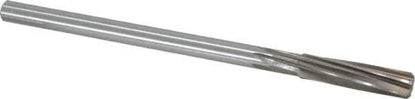 Cleveland - 7/16" High Speed Steel 6 Flute Chucking Reamer - Spiral Flute, Straight Shank, 1-3/4" Flute Length, 7" OAL - Industrial Tool & Supply