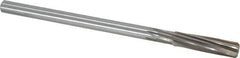 Cleveland - 7/16" High Speed Steel 6 Flute Chucking Reamer - Spiral Flute, Straight Shank, 1-3/4" Flute Length, 7" OAL - Industrial Tool & Supply