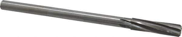 Cleveland - 1/2" High Speed Steel 6 Flute Chucking Reamer - Spiral Flute, Straight Shank, 2" Flute Length, 8" OAL - Industrial Tool & Supply
