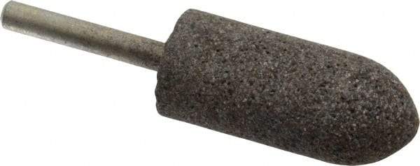 Norton - 7/8" Head Diam x 2" Thickness, A11, Pointed Tree End, Zirconia Alumina Mounted Point - Very Coarse Grade, 30 Grit, 25,420 RPM - Industrial Tool & Supply