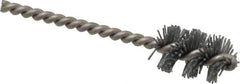 Made in USA - 5/8" Diam Helical Nylon Tube Brush - 0.022" Filament Diam, 1" Brush Length, 3-1/2" OAL, 0.162" Diam Stainless Steel Shank - Industrial Tool & Supply