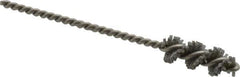 Made in USA - 3/4" Diam Helical Nylon Tube Brush - 0.022" Filament Diam, 1" Brush Length, 3-1/2" OAL, 0.162" Diam Stainless Steel Shank - Industrial Tool & Supply