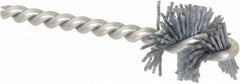 Made in USA - 1" Diam Helical Nylon Tube Brush - 0.04" Filament Diam, 1" Brush Length, 3-1/2" OAL, 1/4" Diam Stainless Steel Shank - Industrial Tool & Supply