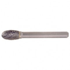 SE-53 Double Cut Solid Carbide Bur-Egg Shape - Industrial Tool & Supply