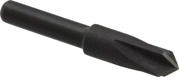 Cleveland - 1/4" Head Diam, 3/16" Shank Diam, 4 Flute 90° High Speed Steel Countersink - Oxide Finish, 1-7/16" OAL, Single End, Straight Shank, Right Hand Cut - Industrial Tool & Supply