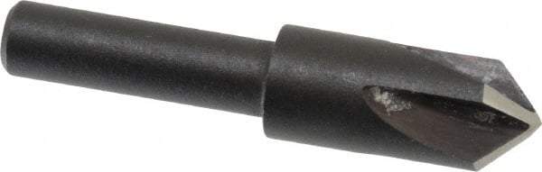 Cleveland - 3/8" Head Diam, 1/4" Shank Diam, 4 Flute 90° High Speed Steel Countersink - Oxide Finish, 1-21/32" OAL, Single End, Straight Shank, Right Hand Cut - Industrial Tool & Supply